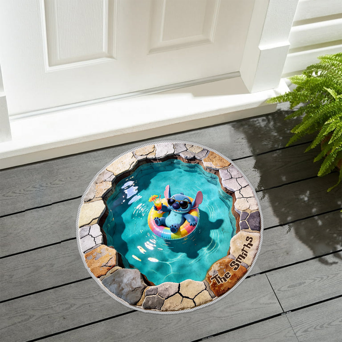 Summer Vibes - Personalized Ohana Non-Slip Tufted Rug