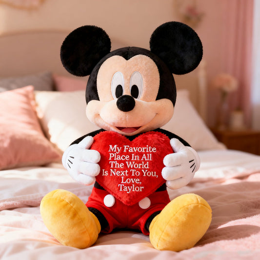 Magical Hug - Personalized Mouse Faux Fur Shaped Pillow