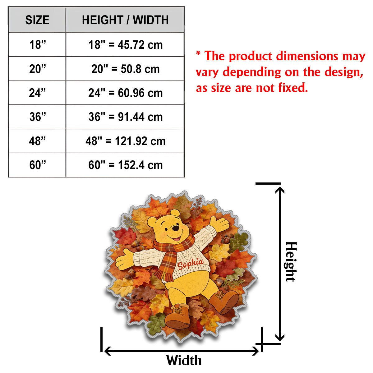 Fall Vibes - Personalized Yellow Bear Non-Slip Tufted Rug