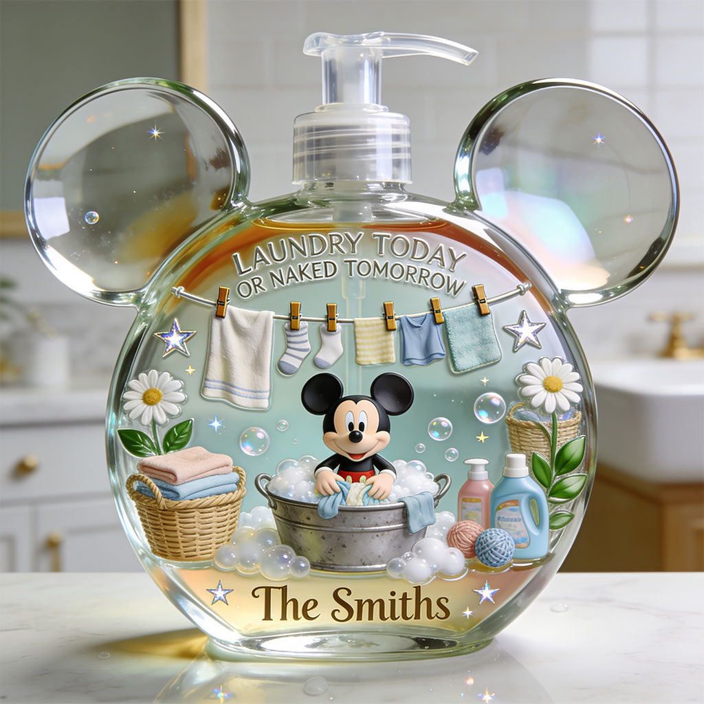 Laundry Detergent. Fabric Softener - Personalized Mouse Pump Dispenser