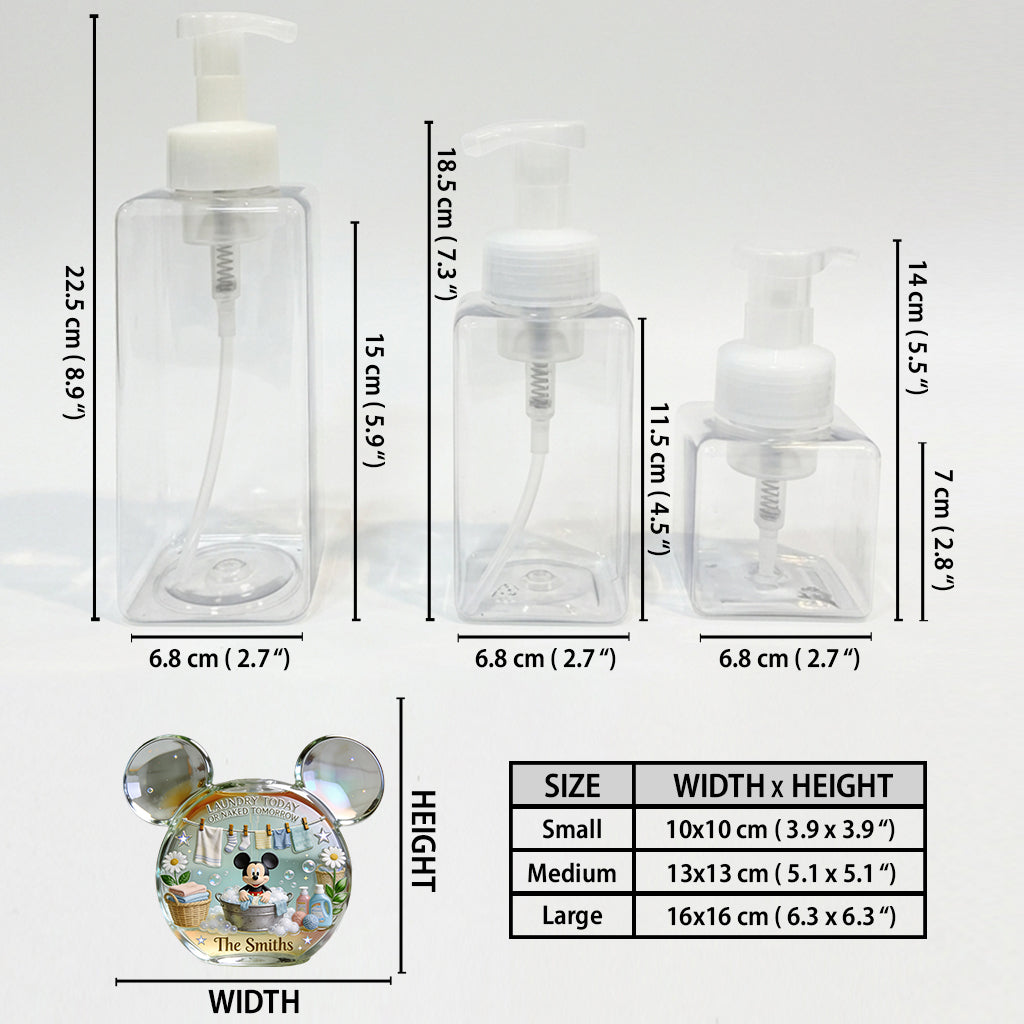 Laundry Detergent. Fabric Softener - Personalized Mouse Pump Dispenser