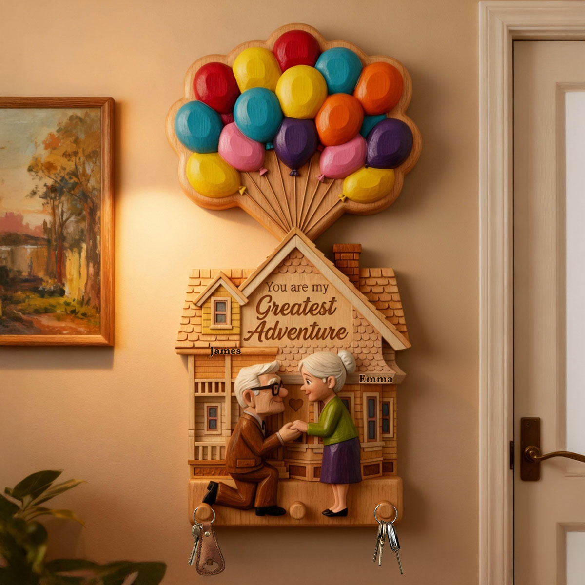 You Are My Greatest Adventure - Personalized Couple Custom Shaped Hanging Rack