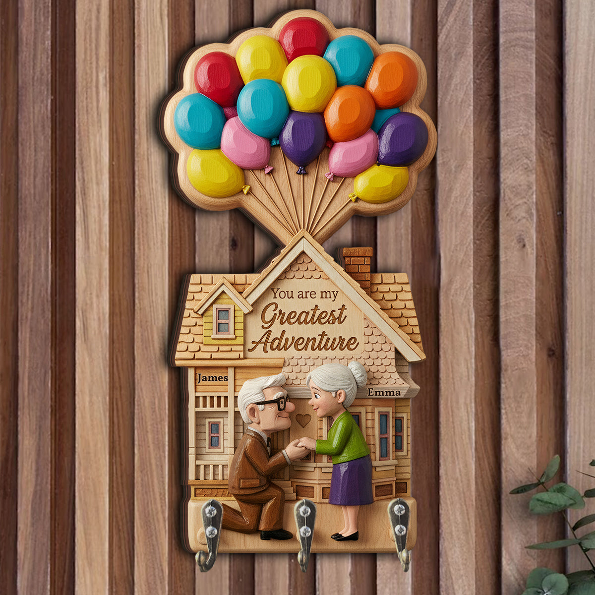 You Are My Greatest Adventure - Personalized Couple Custom Shaped Hanging Rack