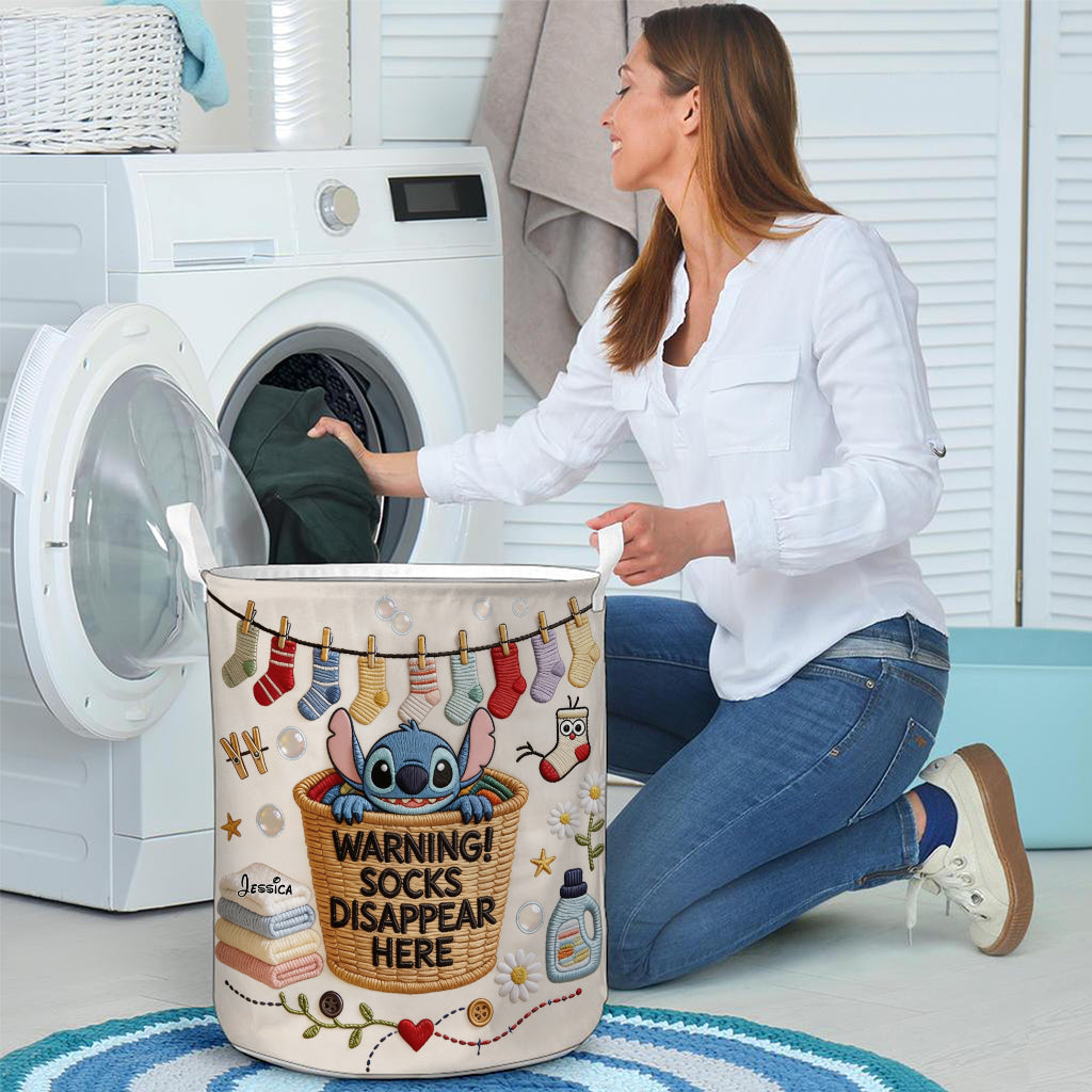 Socks Disappear Here - Personalized Ohana Storage Basket