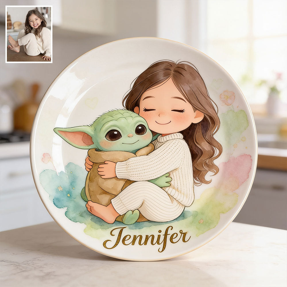 Green Friends - Personalized The Force Ceramic Round Plate