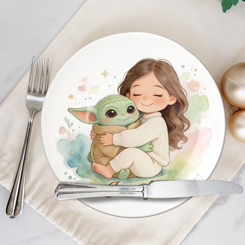 Green Friends - Personalized The Force Ceramic Round Plate