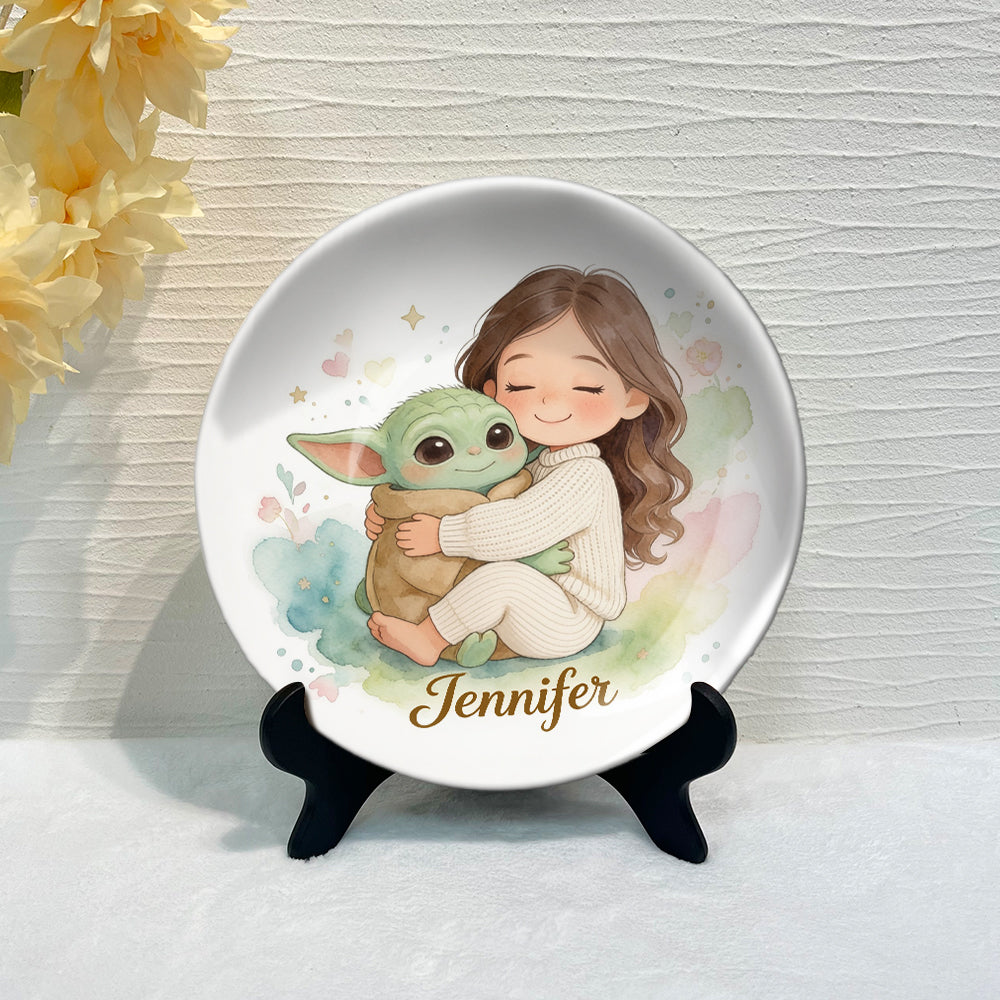 Green Friends - Personalized The Force Ceramic Round Plate