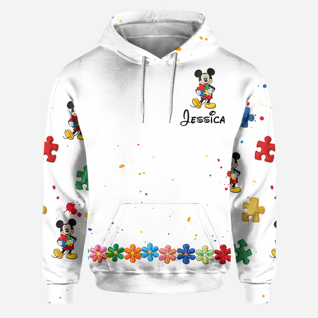 Be You The World Will Adjust - Personalized Autism Awareness Hoodie and Leggings