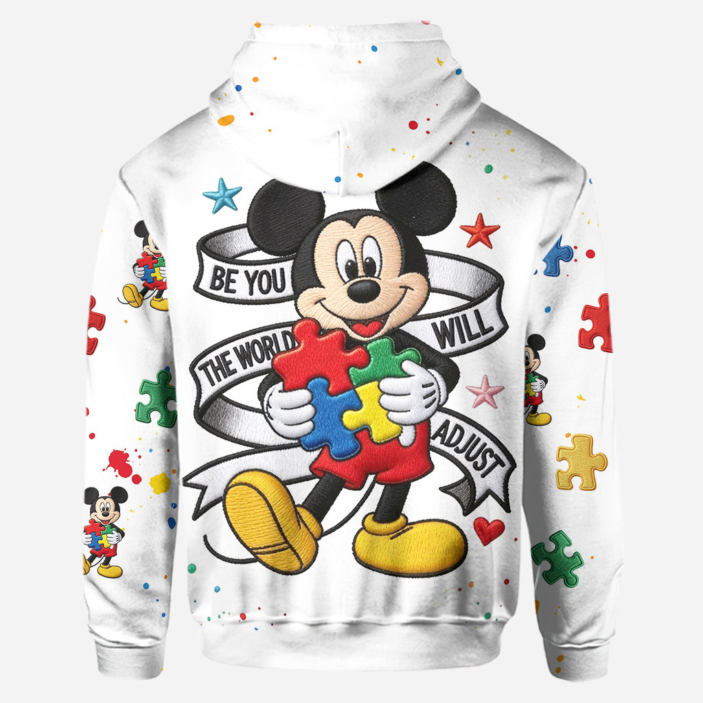 Be You The World Will Adjust - Personalized Autism Awareness Hoodie and Leggings