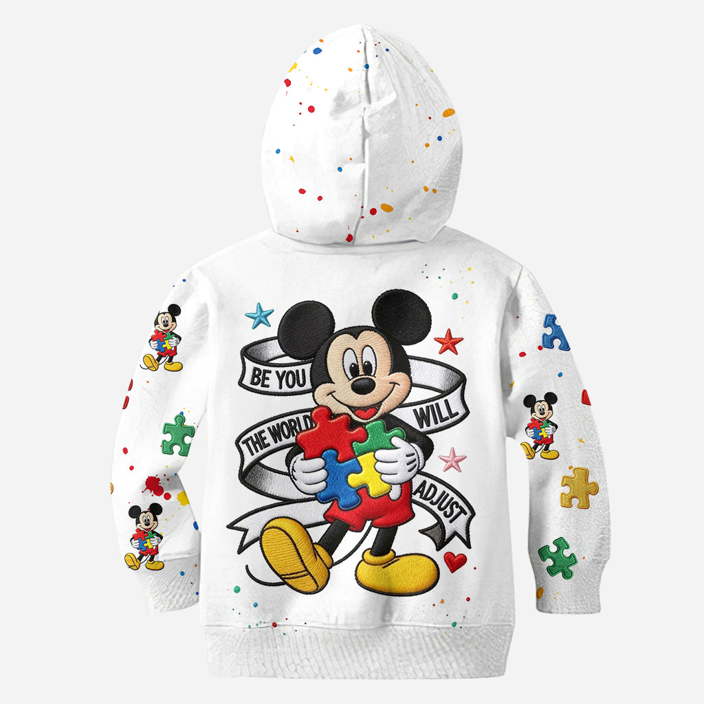 Be You The World Will Adjust - Personalized Autism Awareness Hoodie and Leggings