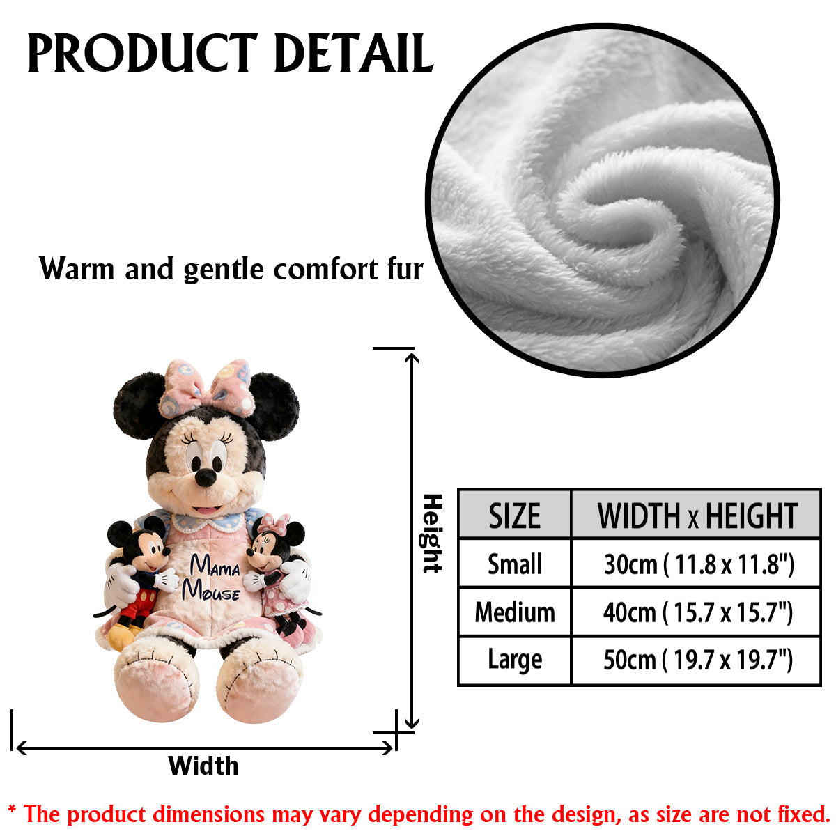 Magic Mouse - Personalized Mouse Premium Faux Fur Pillow