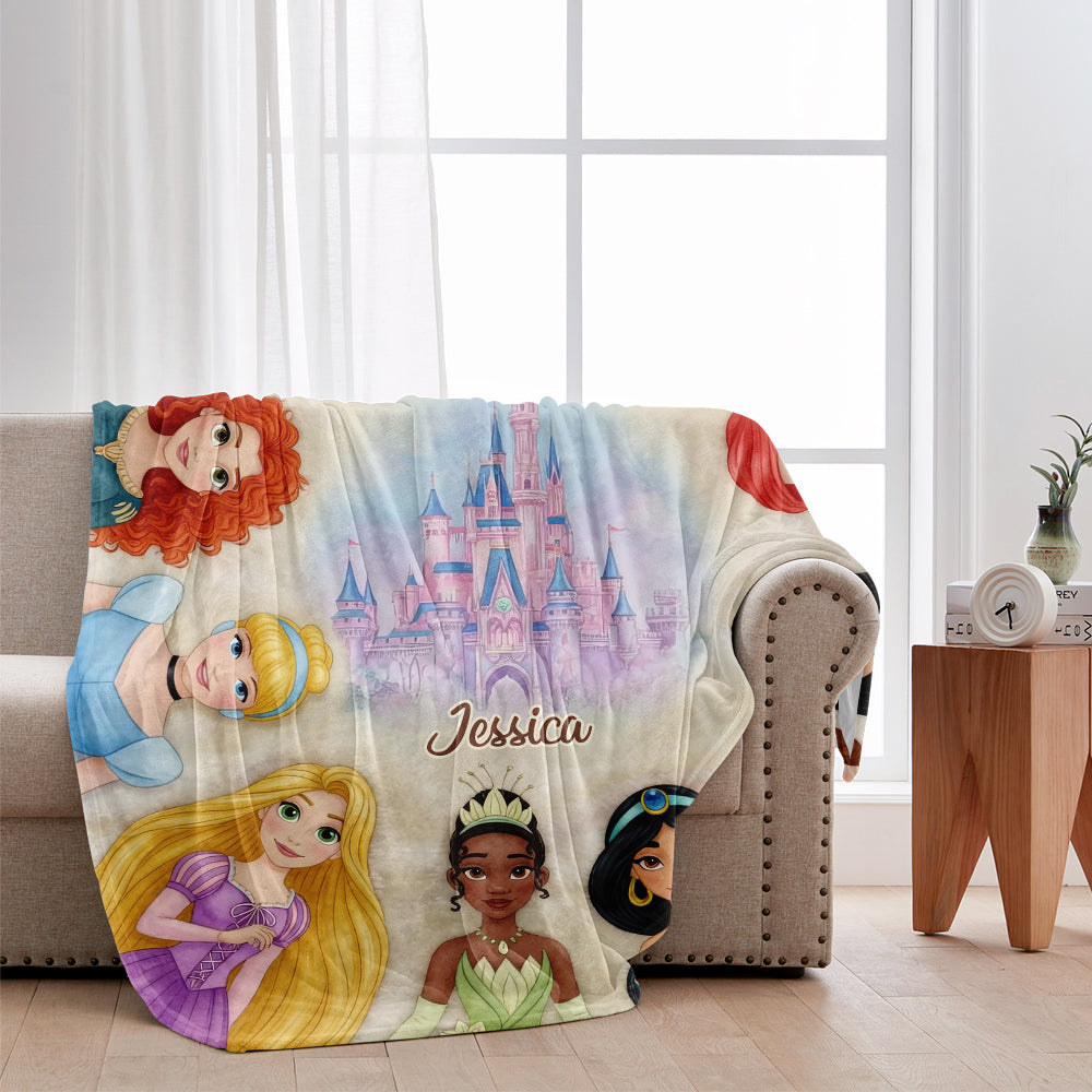 Castle Princess - Personalized Beautiful Princess Blanket