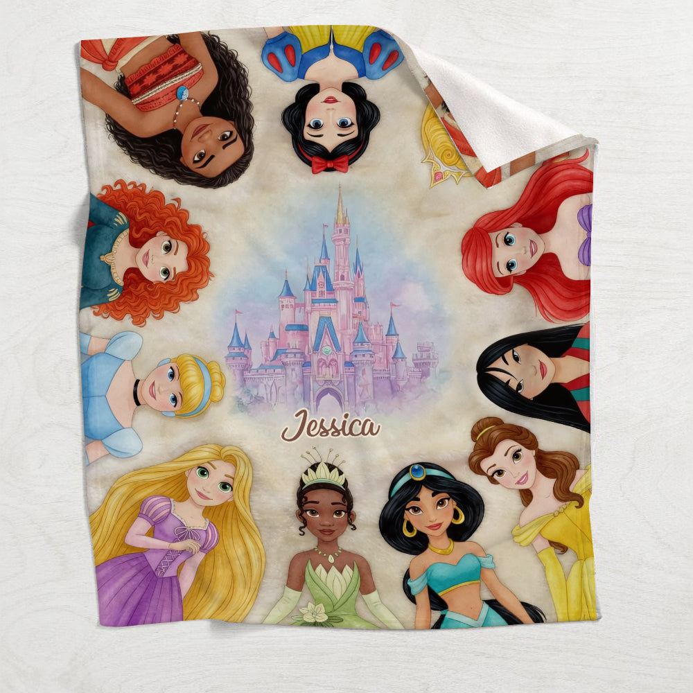Castle Princess - Personalized Beautiful Princess Blanket