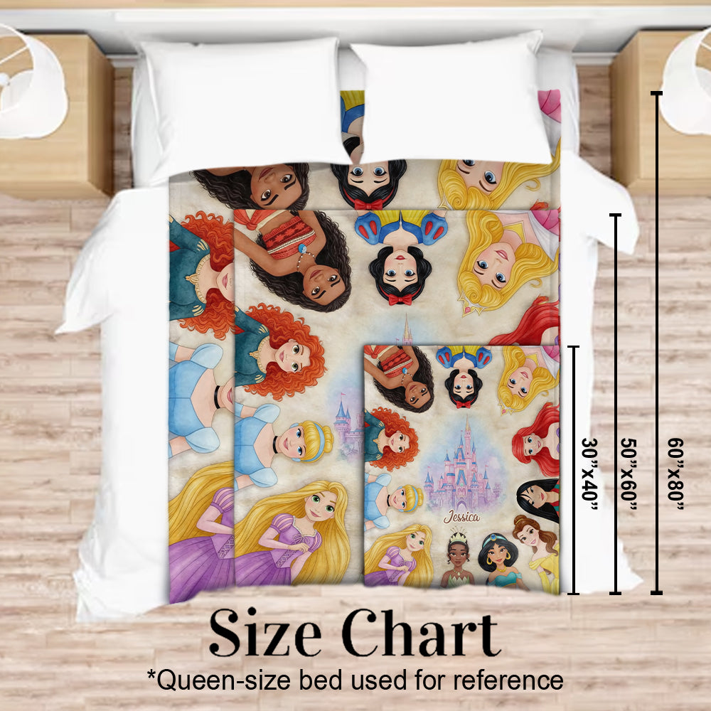 Castle Princess - Personalized Beautiful Princess Blanket