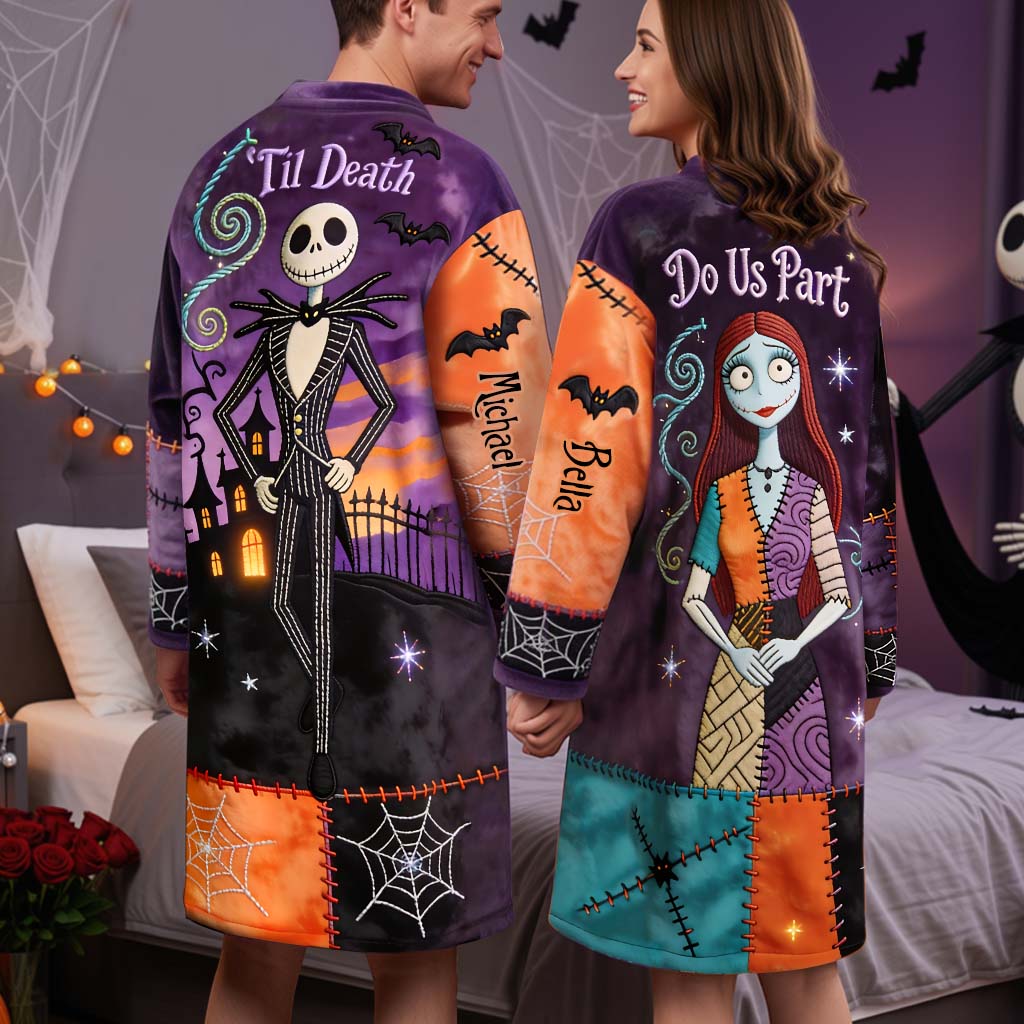 Til' Death Do Us Part - Personalized Nightmare Pajama Kimono Robe