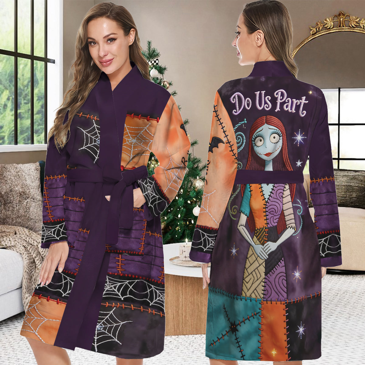 Til' Death Do Us Part - Personalized Nightmare Pajama Kimono Robe