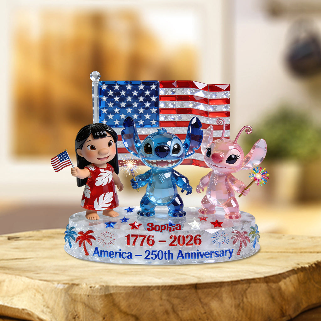 USA 250 Years Of Freedom - Personalized Ohana Custom Shaped Acrylic Plaque