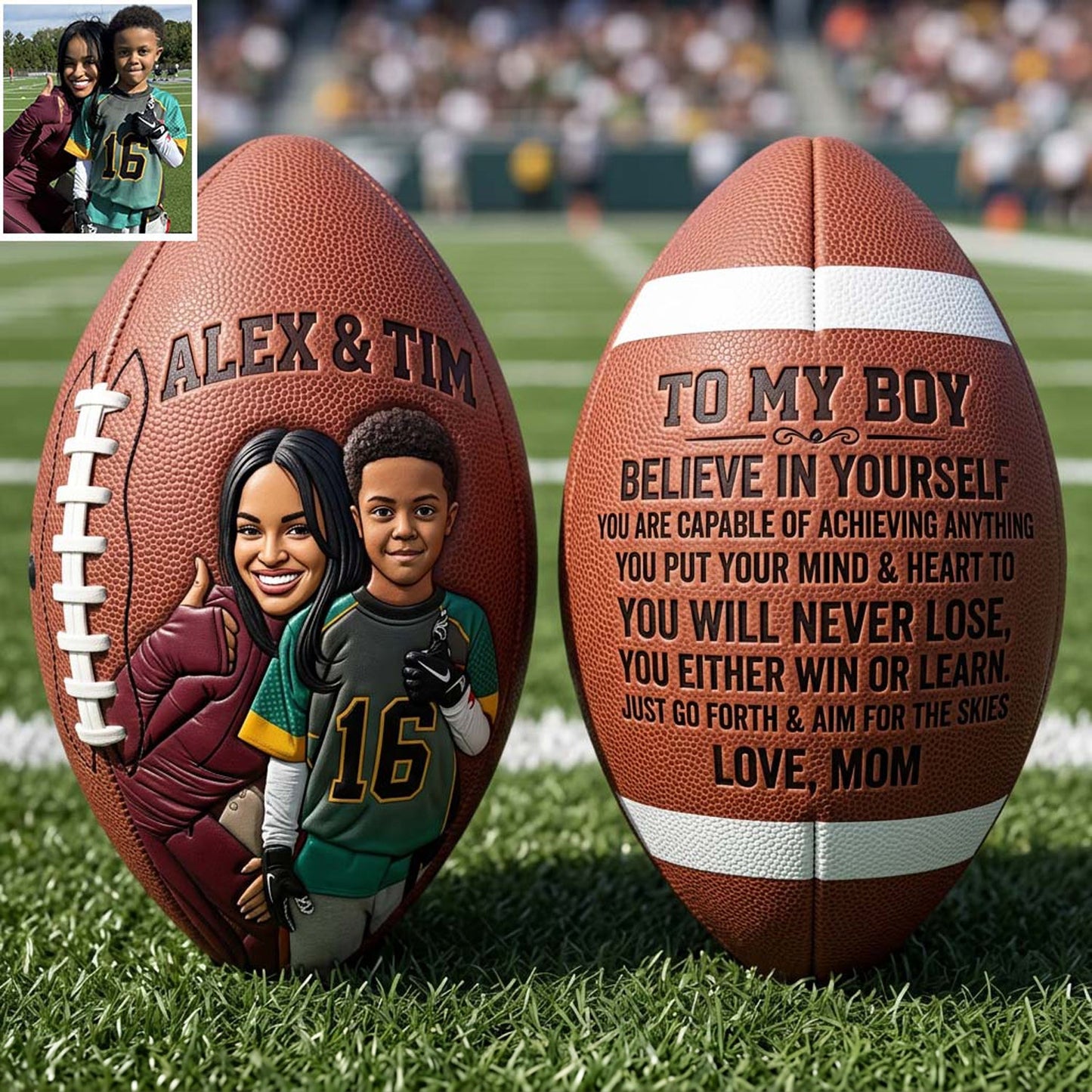 Gift For Sporty Kid, American Football, Basketball, Soccer, Baseball - Personalized Basketball Multi-Sport Ball