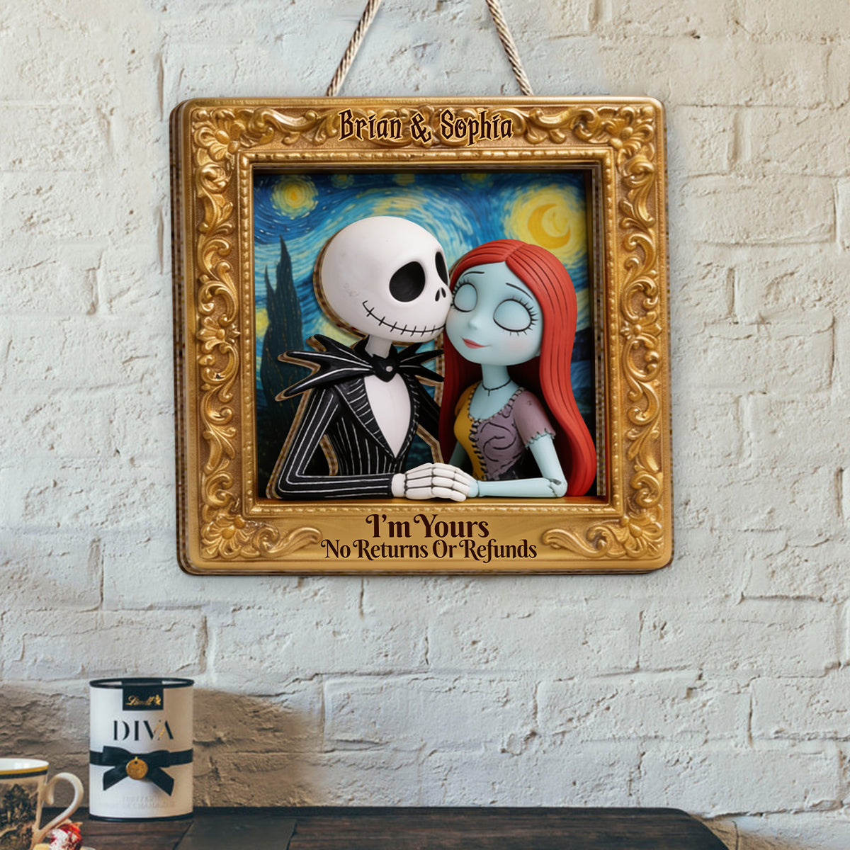 I Love You - Personalized Nightmare 2 Layered Wood Sign / Wood Plaque