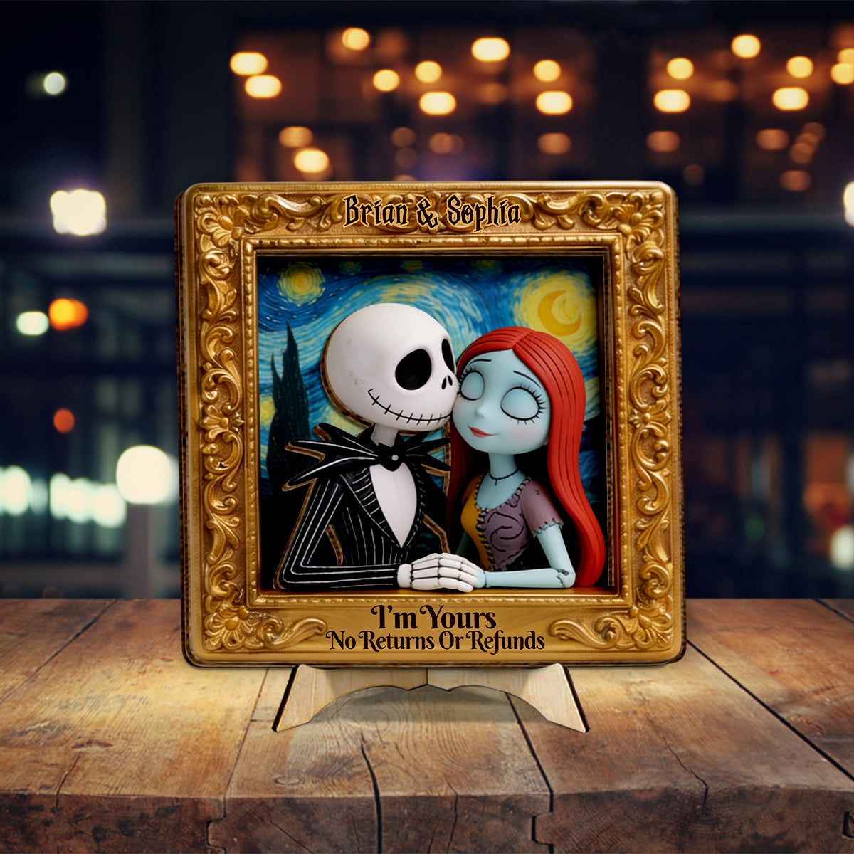 I Love You - Personalized Nightmare 2 Layered Wood Sign / Wood Plaque