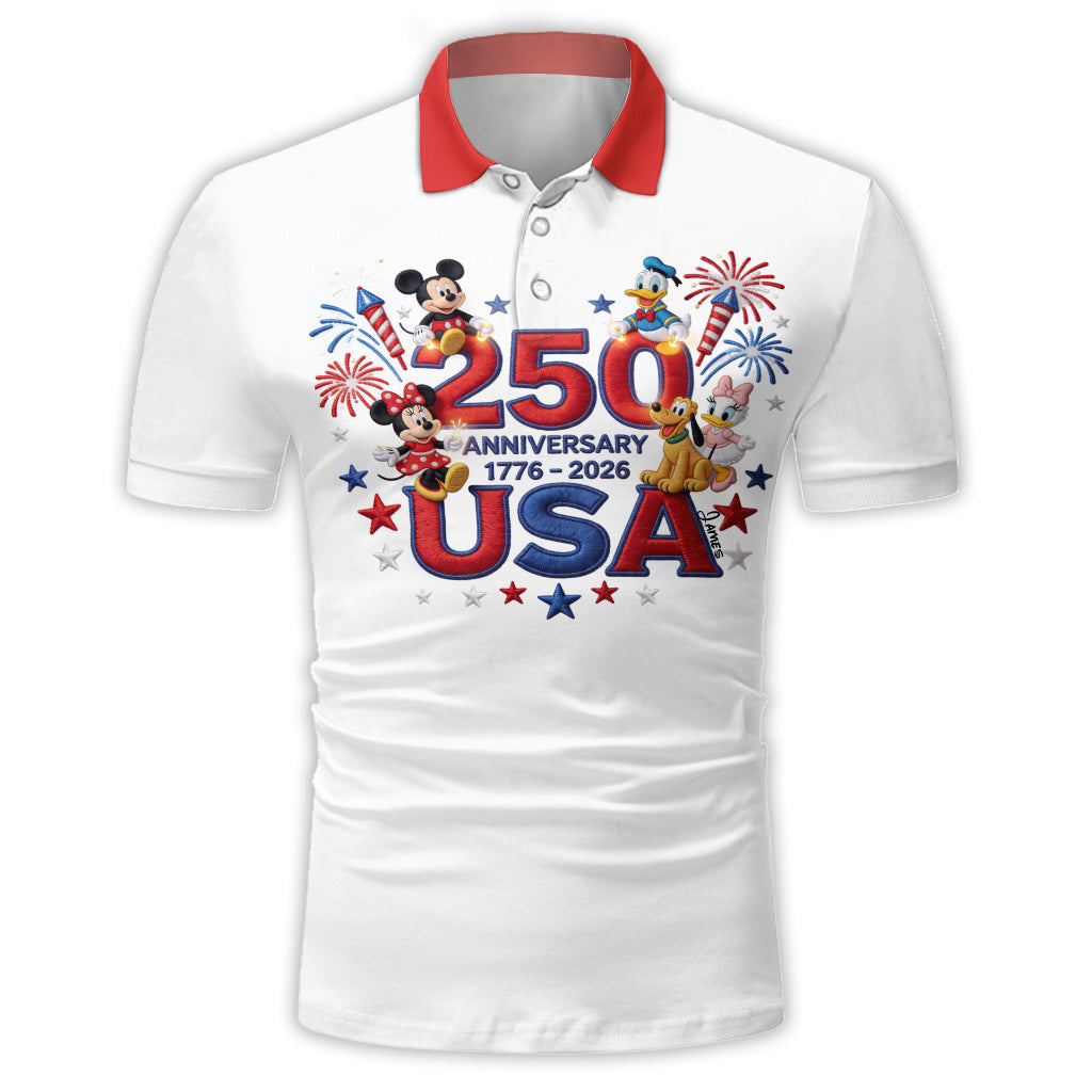 250th Anniversary - Personalized Mouse Polo Shirt