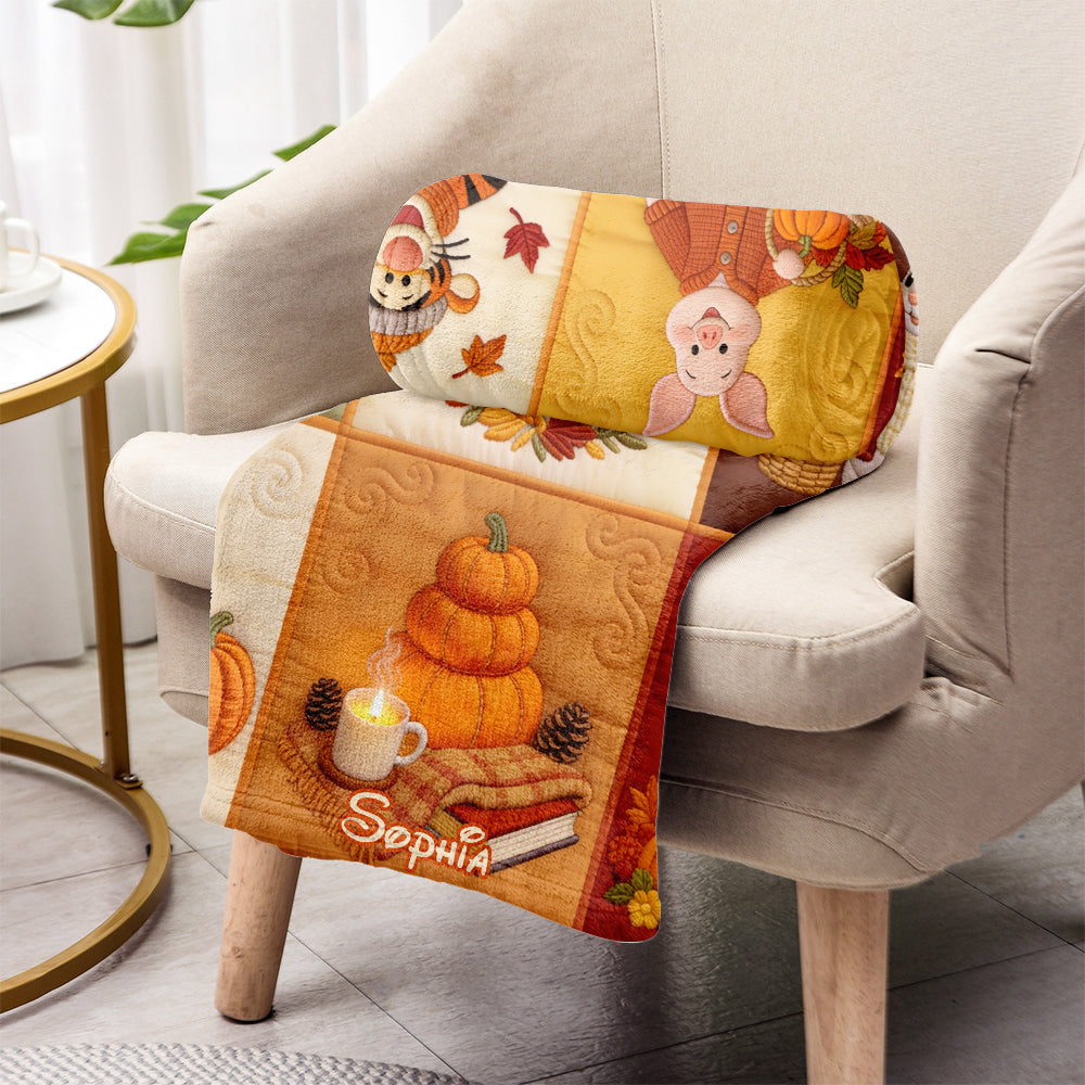 It's The Most Beautiful Of The Year - Personalized Yellow Bear Blanket