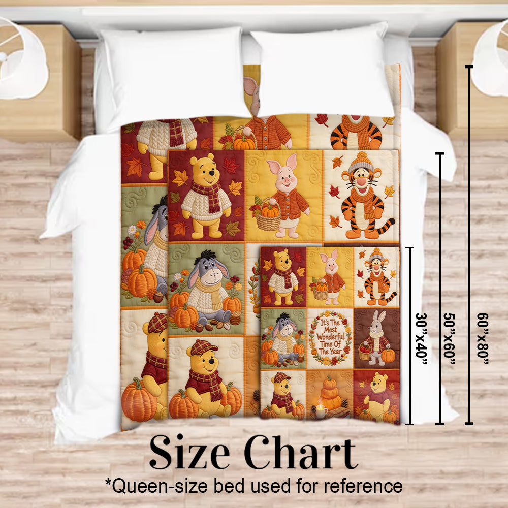 It's The Most Beautiful Of The Year - Personalized Yellow Bear Blanket