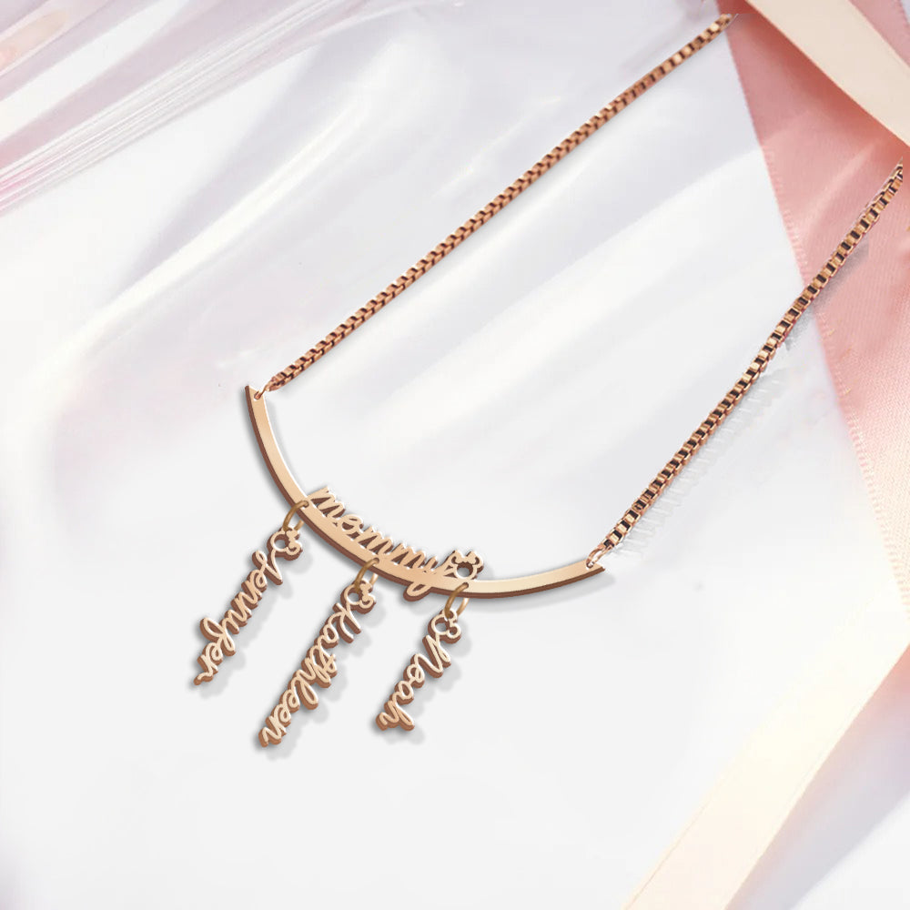 Magical Mom, Grandma - Personalized Mouse Necklace with Charms