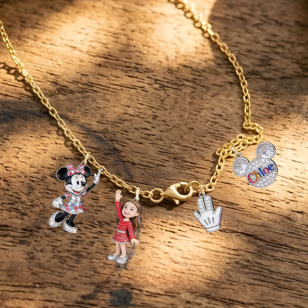 Friends - Personalized Mouse Metal Necklaces With Pendants