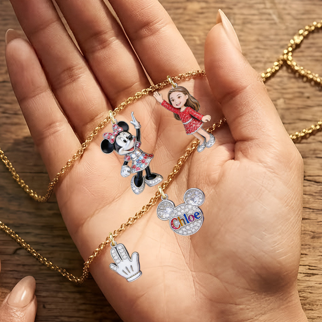 Friends - Personalized Mouse Metal Necklaces With Pendants