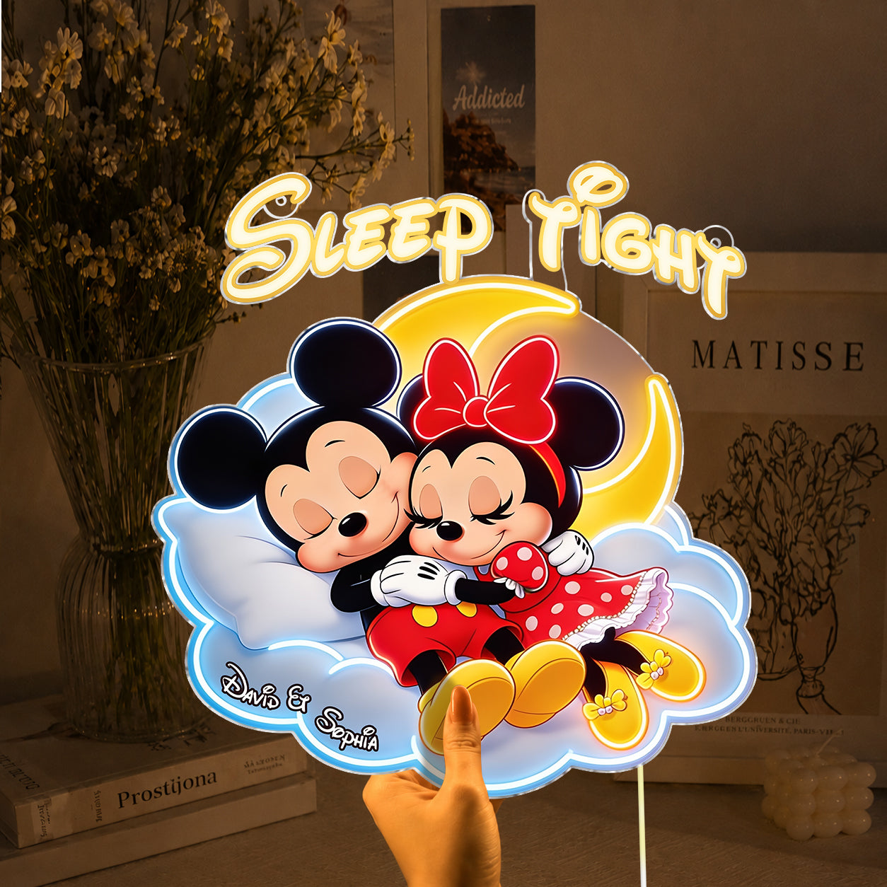 Cartoon Mouse - Personalized Mouse Neon LED Light Sign