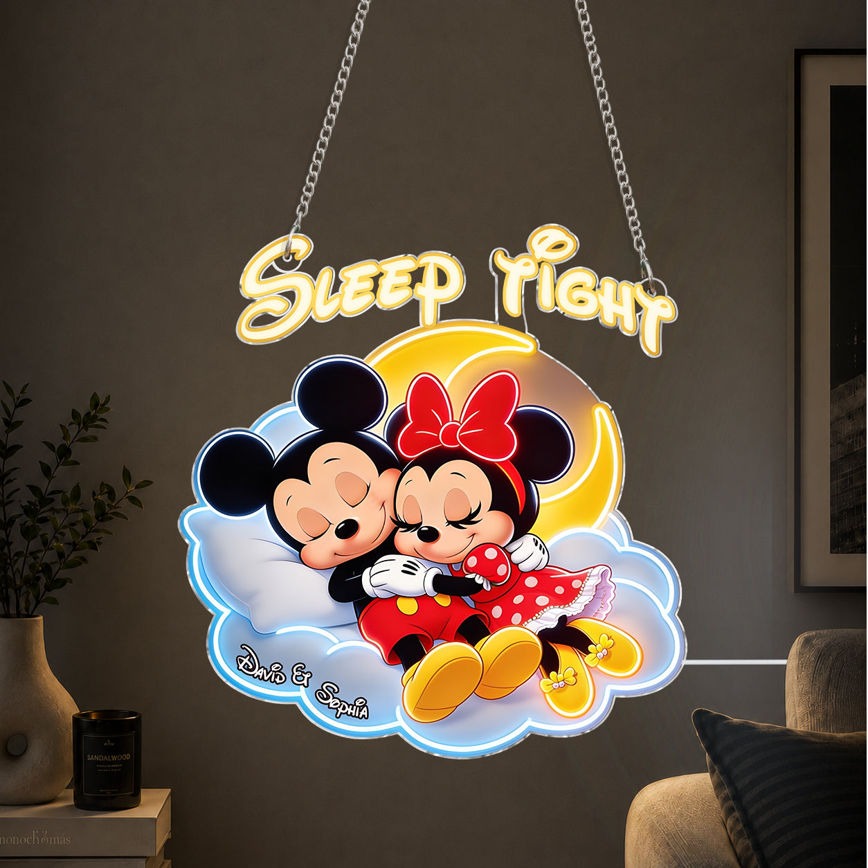 Cartoon Mouse - Personalized Mouse Neon LED Light Sign
