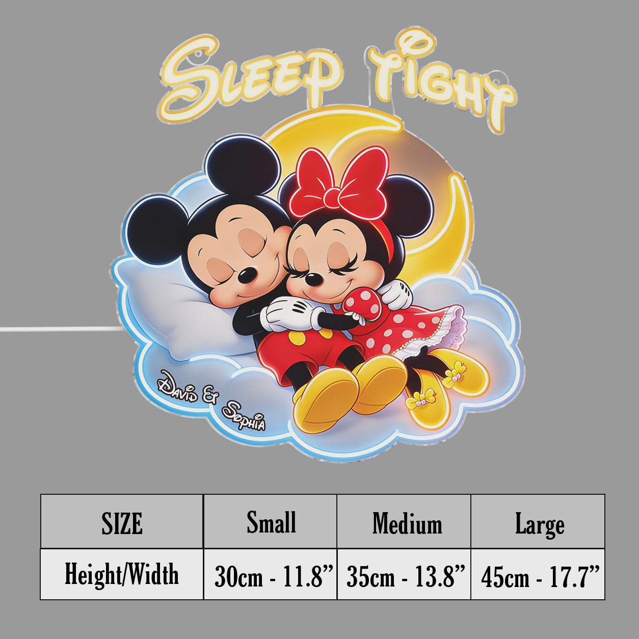 Cartoon Mouse - Personalized Mouse Neon LED Light Sign