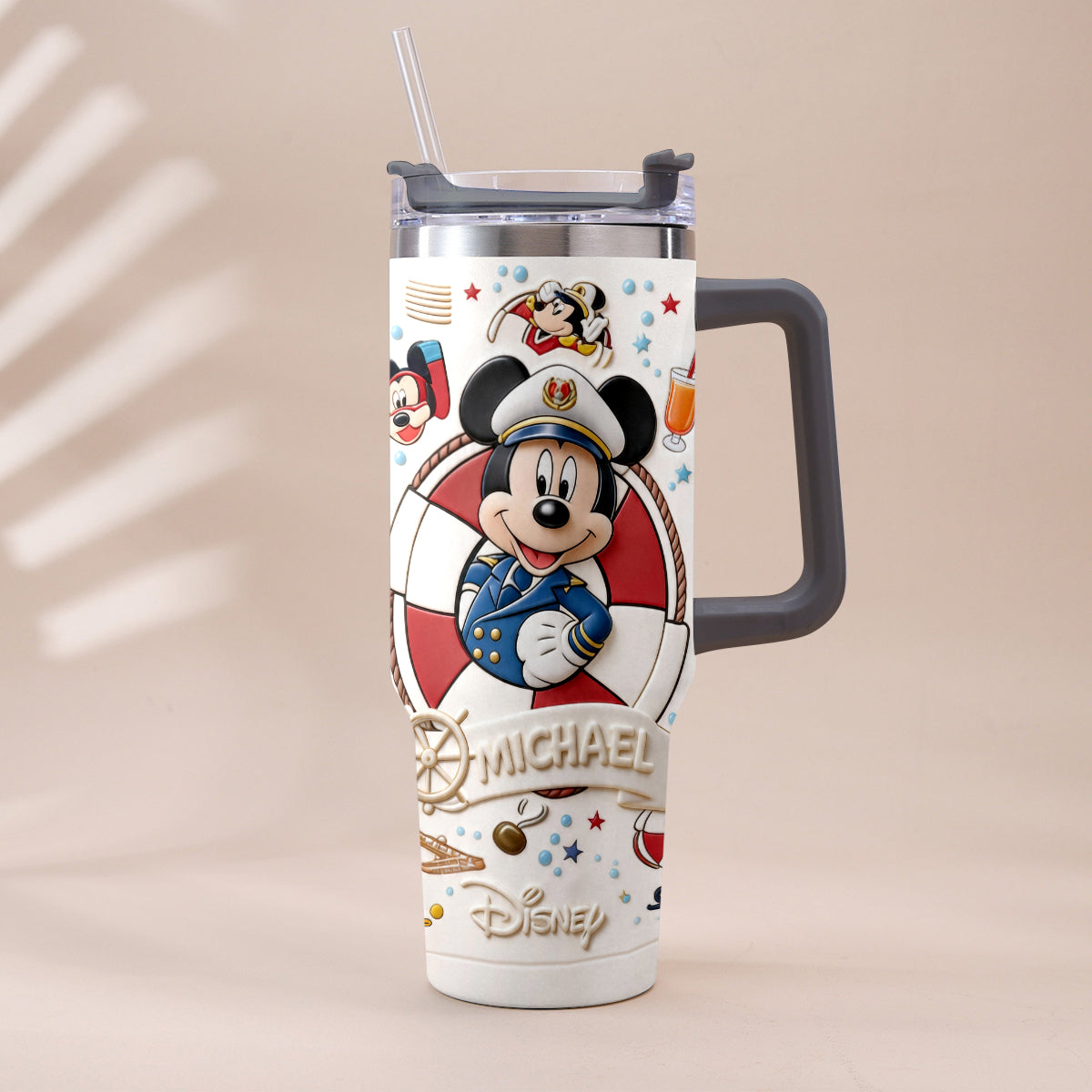 Let's Cruise - Personalized Disney Cruise Tumbler With Plush Charm