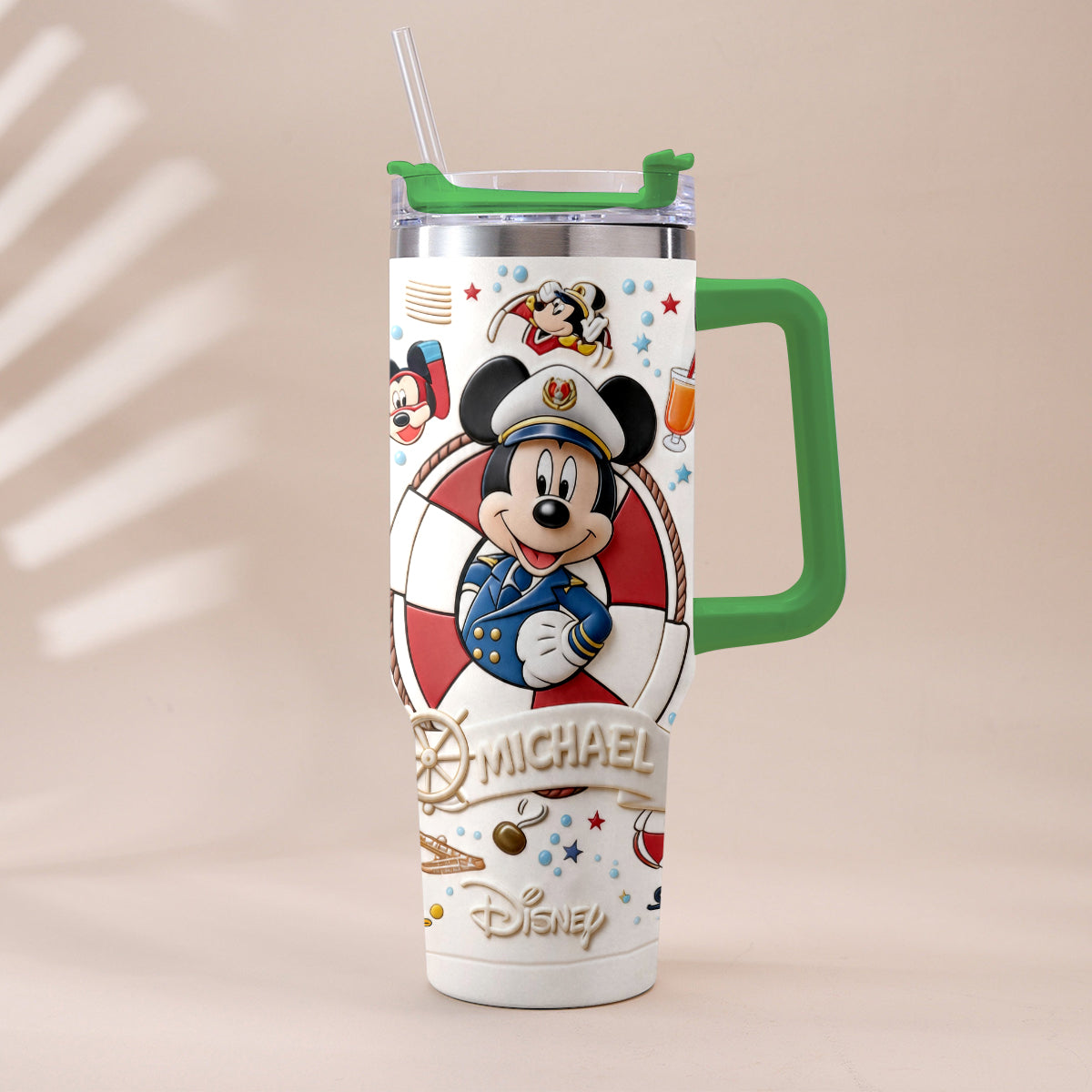 Let's Cruise - Personalized Disney Cruise Tumbler With Plush Charm