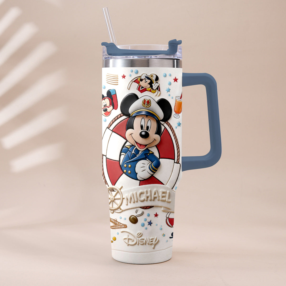 Let's Cruise - Personalized Disney Cruise Tumbler With Plush Charm