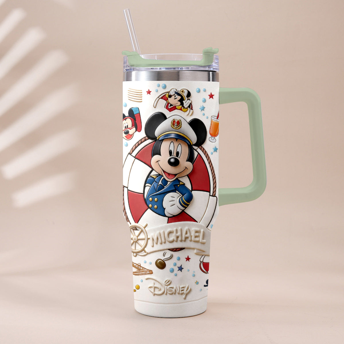 Let's Cruise - Personalized Disney Cruise Tumbler With Plush Charm