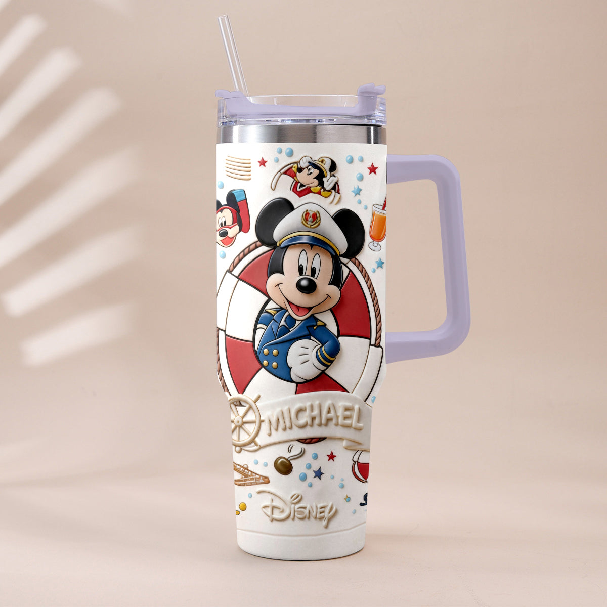 Let's Cruise - Personalized Disney Cruise Tumbler With Plush Charm