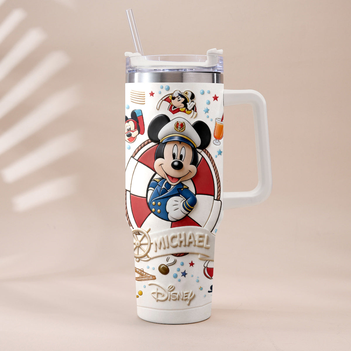 Let's Cruise - Personalized Disney Cruise Tumbler With Plush Charm