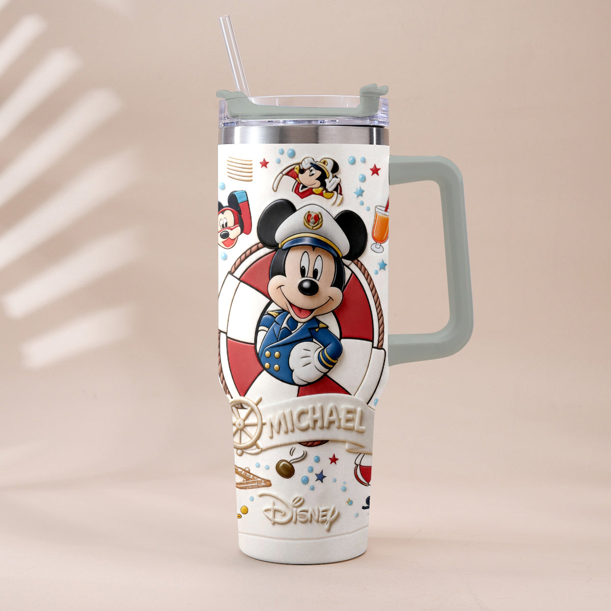 Let's Cruise - Personalized Disney Cruise Tumbler With Plush Charm