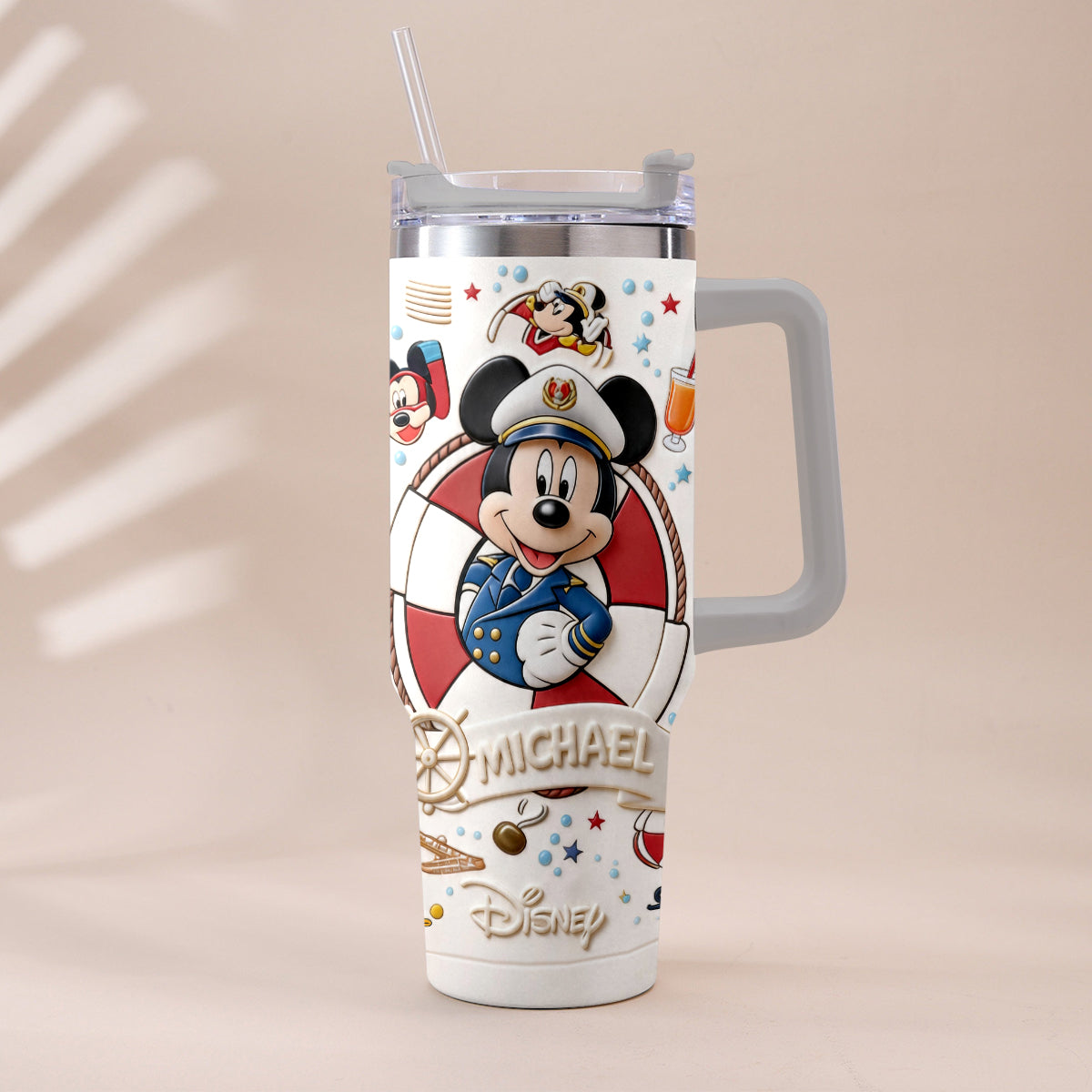Let's Cruise - Personalized Disney Cruise Tumbler With Plush Charm