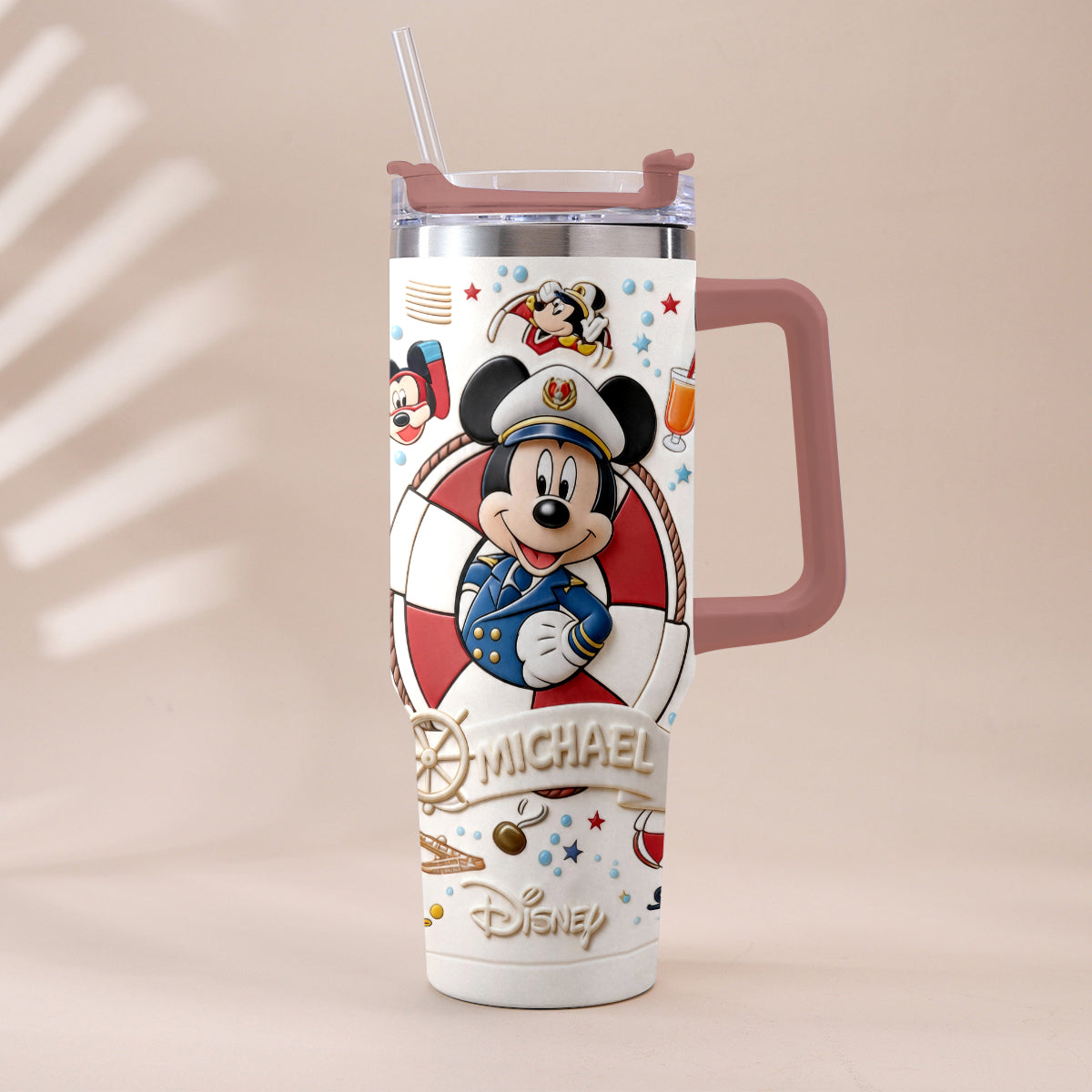 Let's Cruise - Personalized Disney Cruise Tumbler With Plush Charm