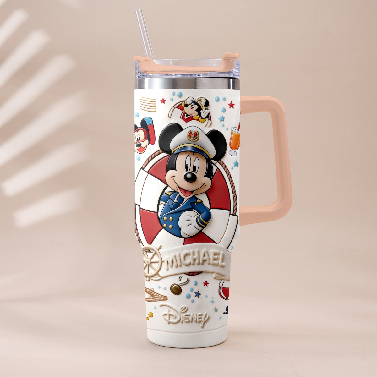 Let's Cruise - Personalized Disney Cruise Tumbler With Plush Charm
