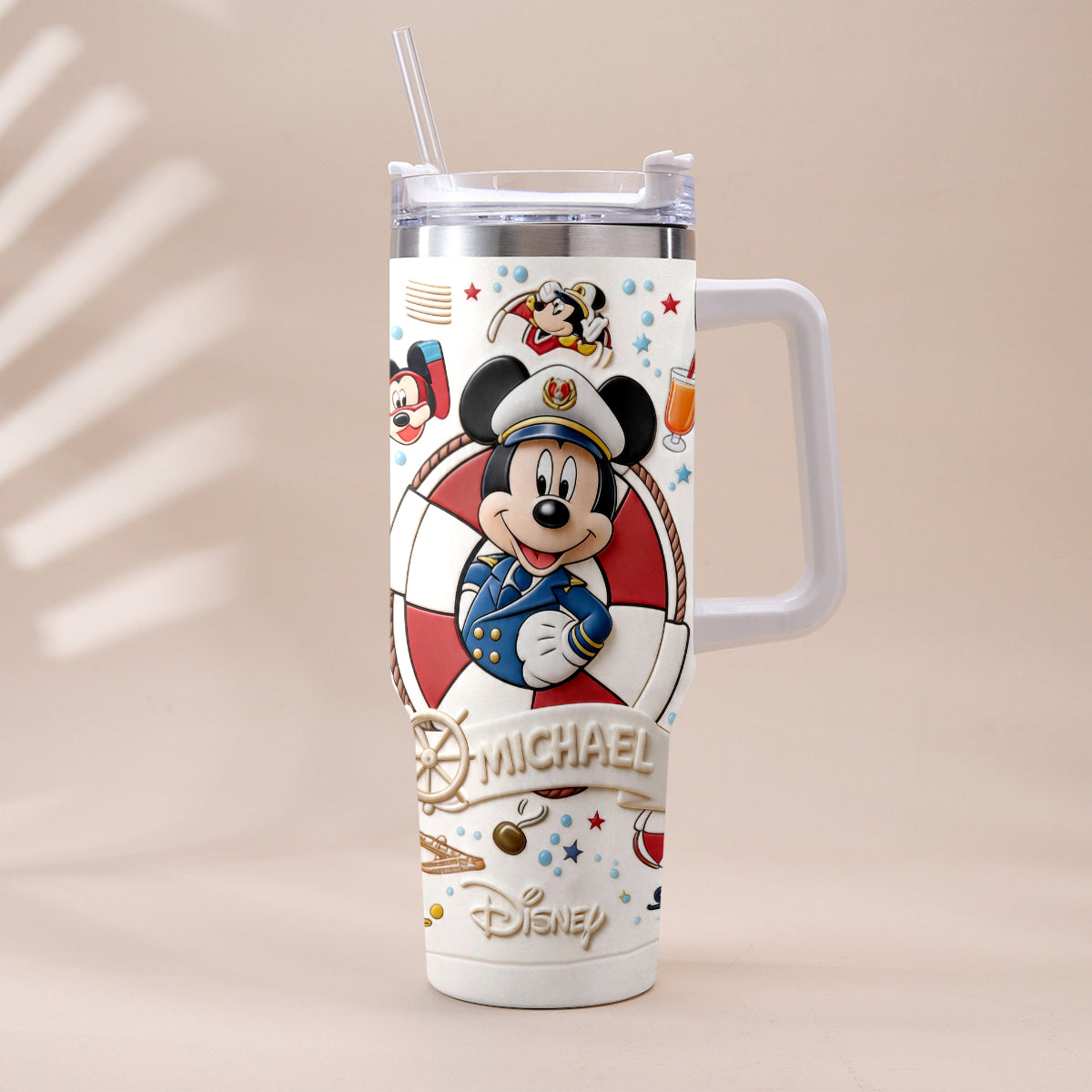 Let's Cruise - Personalized Disney Cruise Tumbler With Plush Charm