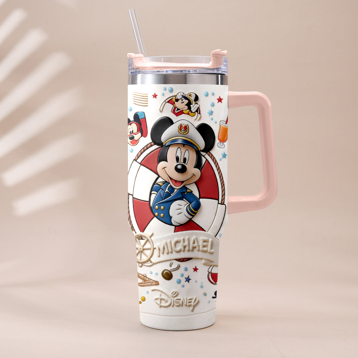 Let's Cruise - Personalized Disney Cruise Tumbler With Plush Charm
