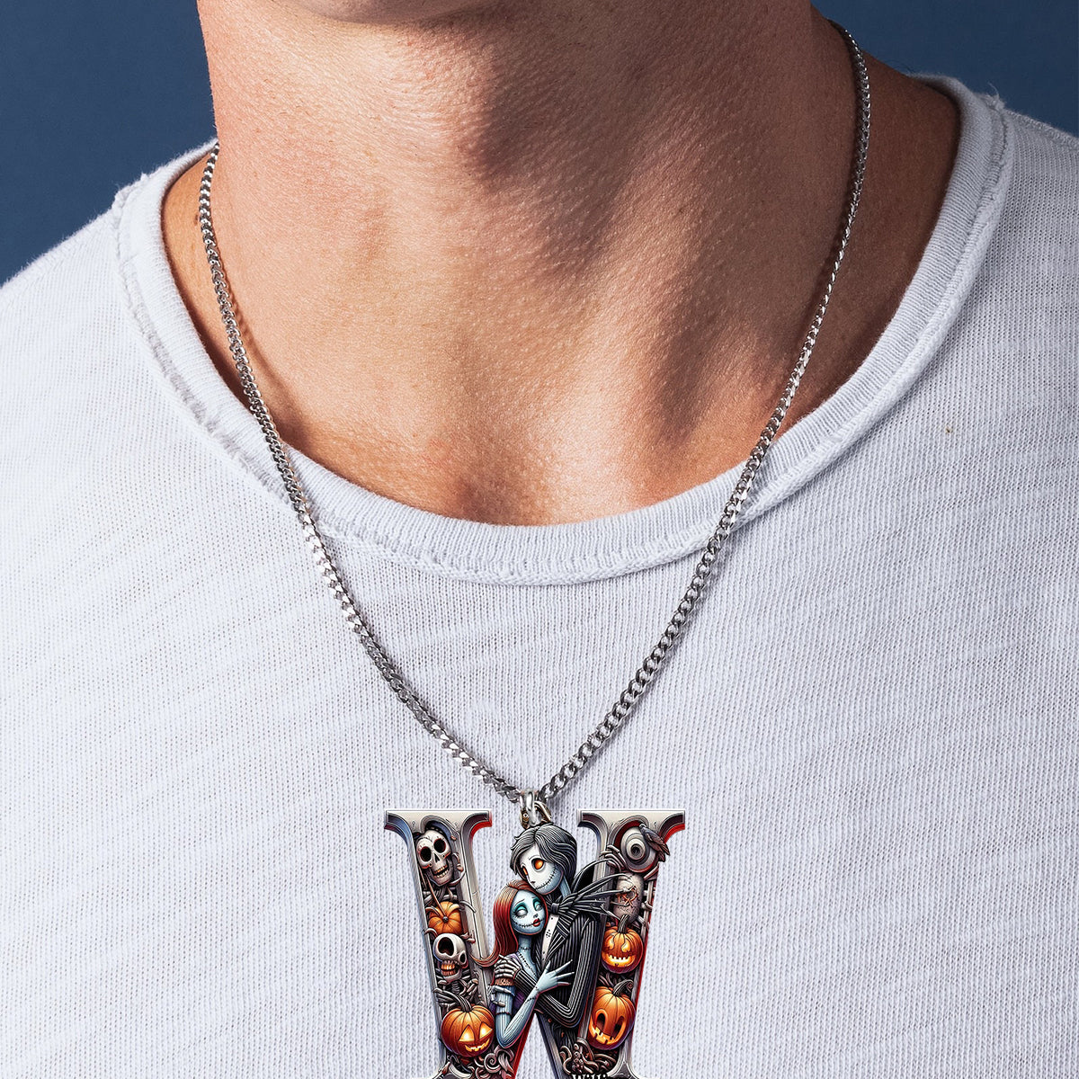 Till Death Do Us Part - Personalized Nightmare Custom Shaped Pendant Necklace