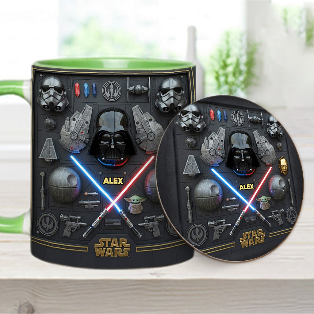 The Galaxy - Personalized The Force Accent Mug