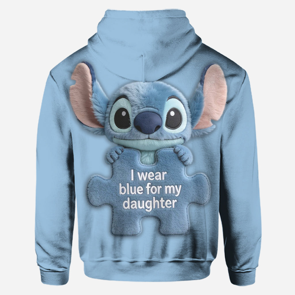 I Wear Blue - Personalized Autism Awareness Hoodie and Leggings