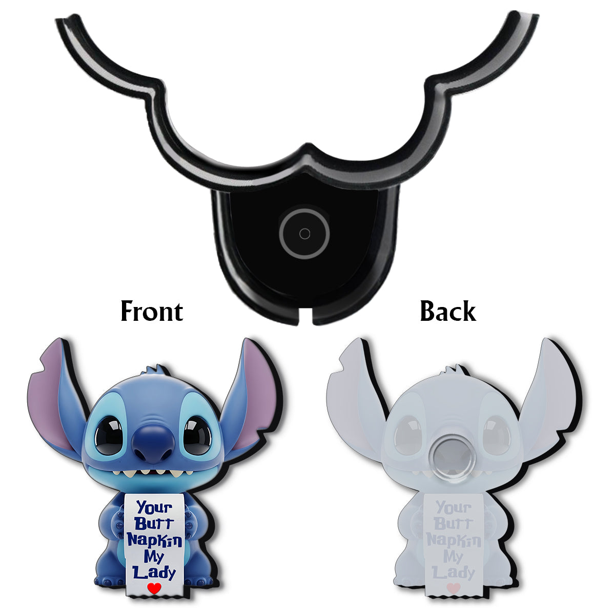 Your Napkin My Lord, Funny Blue Monster - Personalized Ohana Toilet Paper Holder Rack