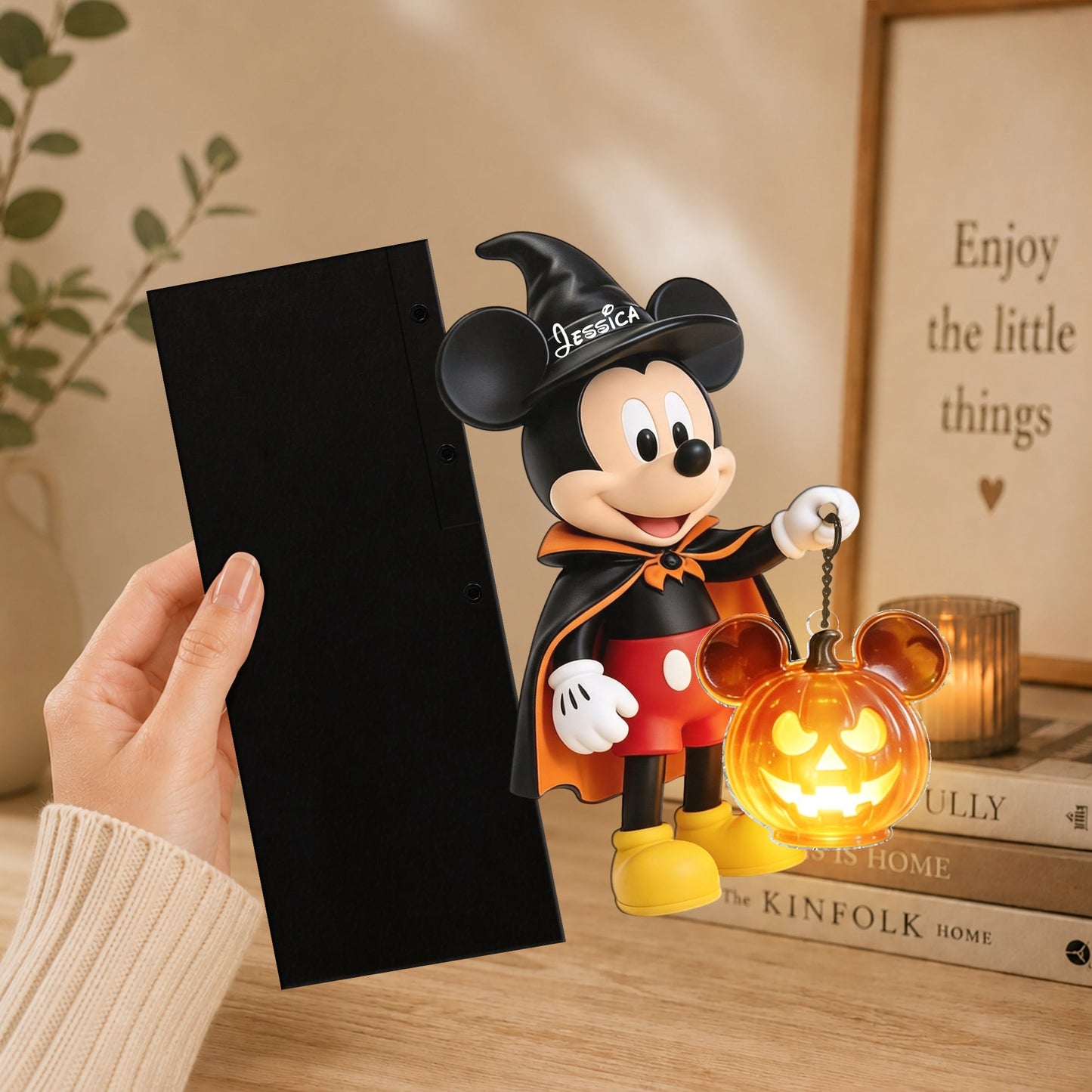 Spooky Night - Personalized Mouse Bookshelf Lamp